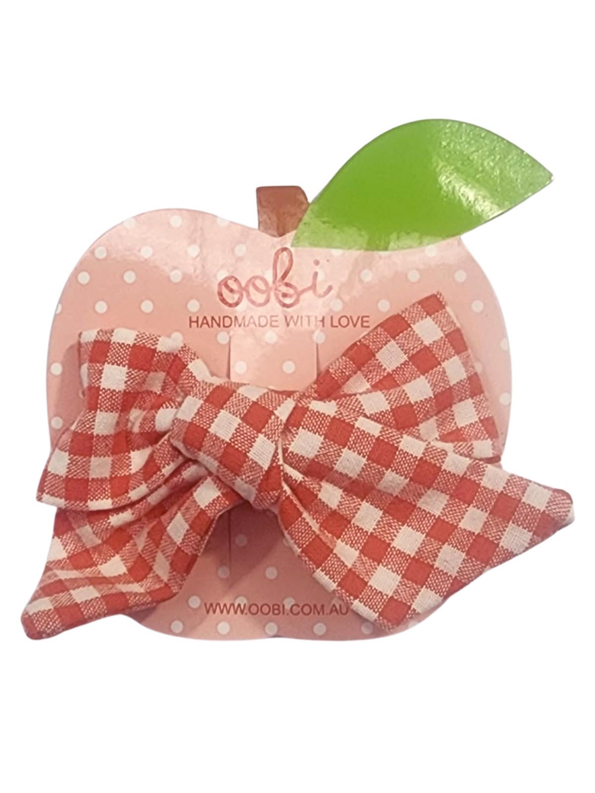 Red Gingham Oversized Bow