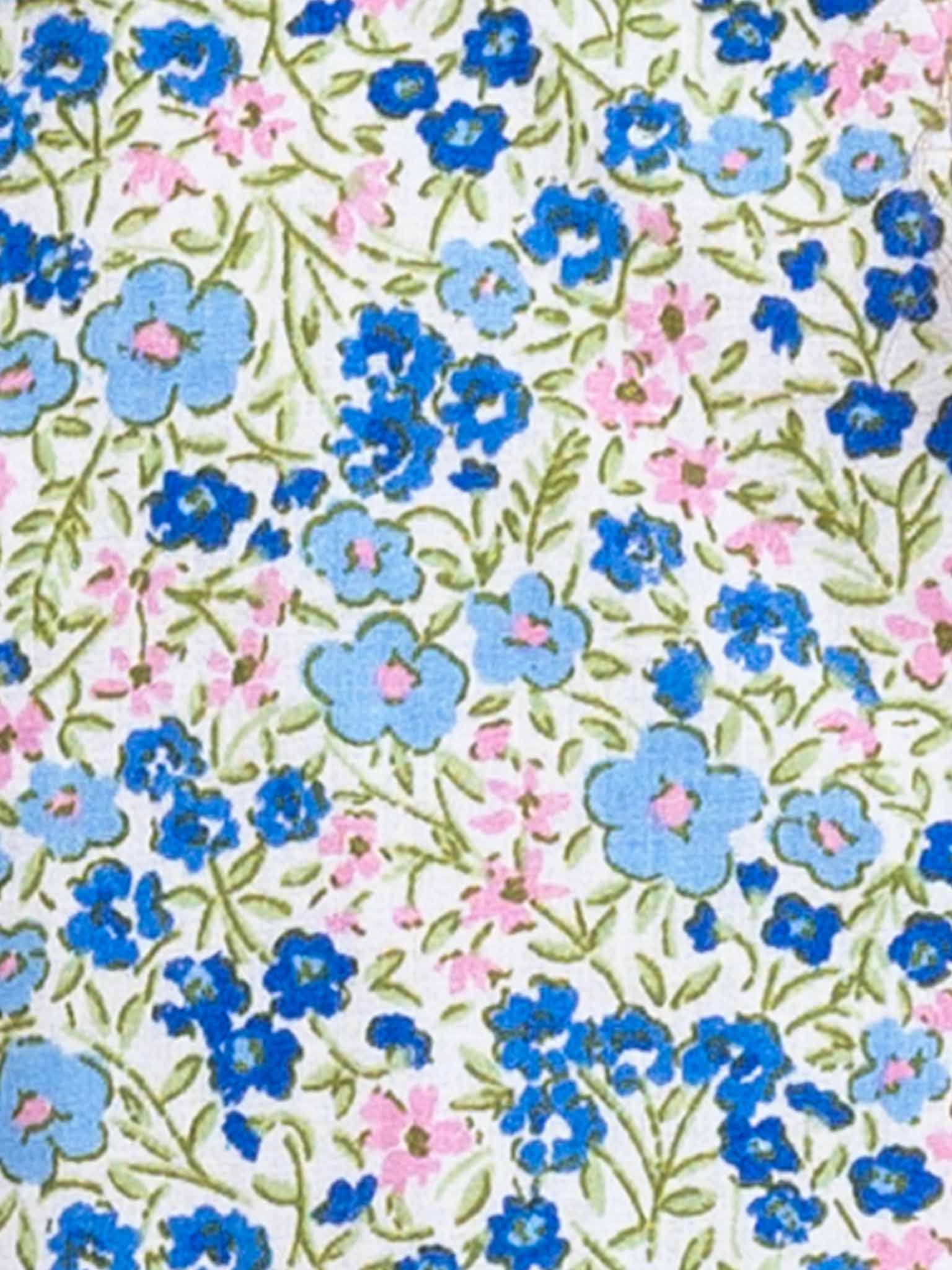 Blue flower print