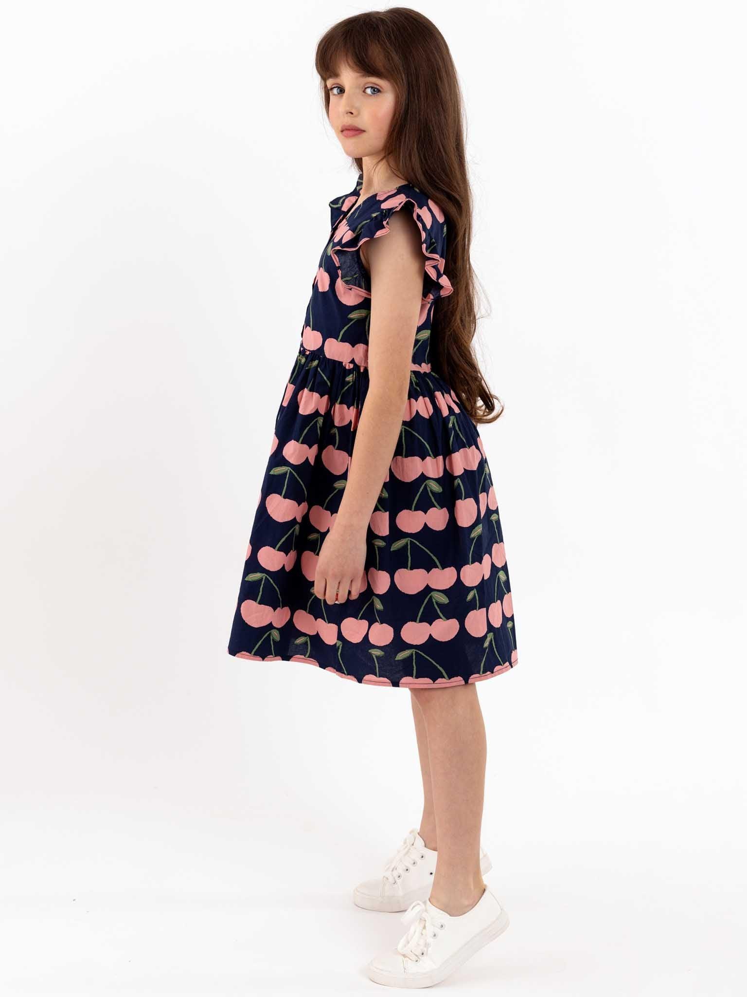 Navy Cherry dress collection featuring a little girl wearing a Navy Cherry Madison Dress - COMING 1ST WEEK OCTOBER.