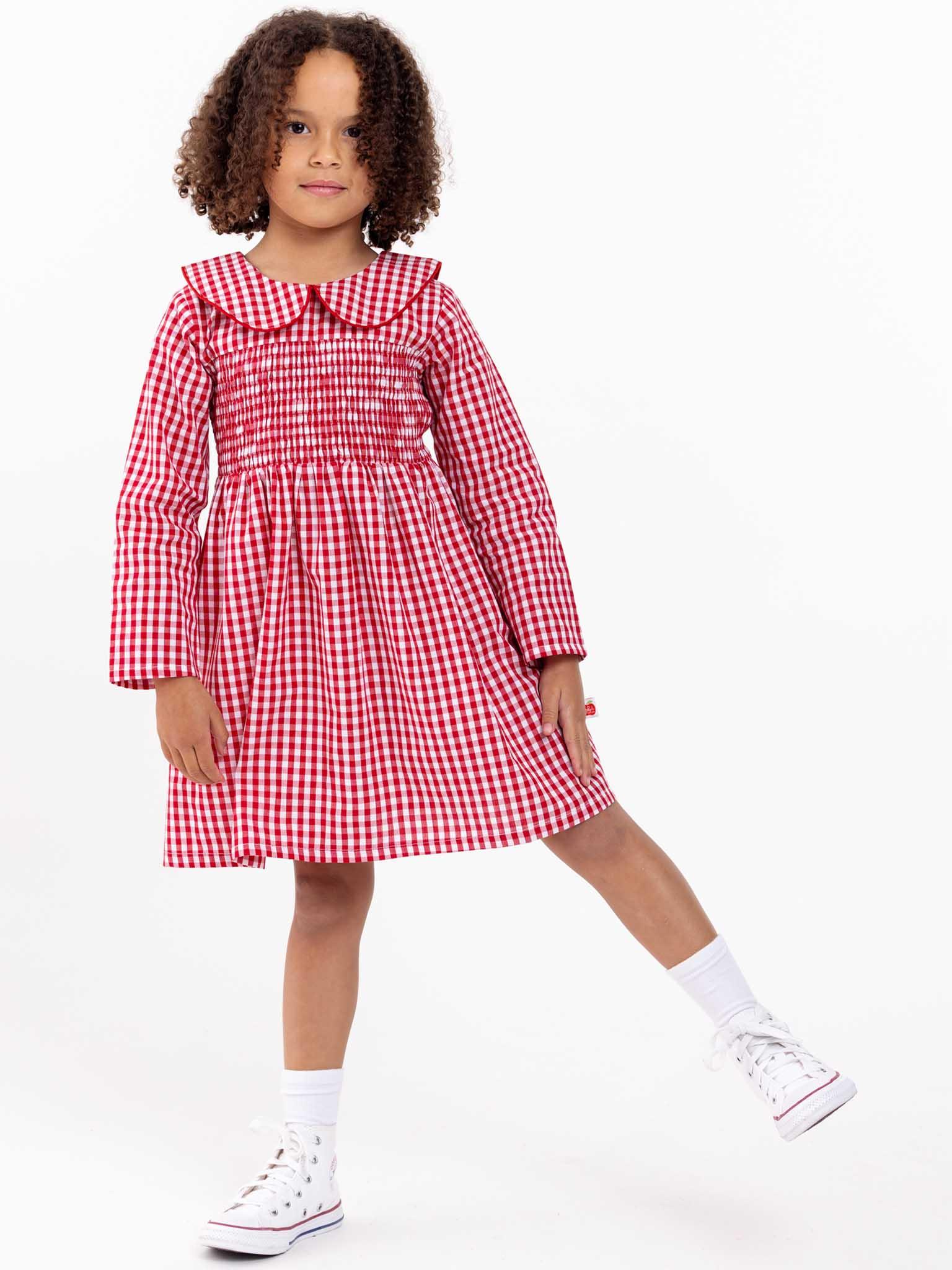 Red gingham dress