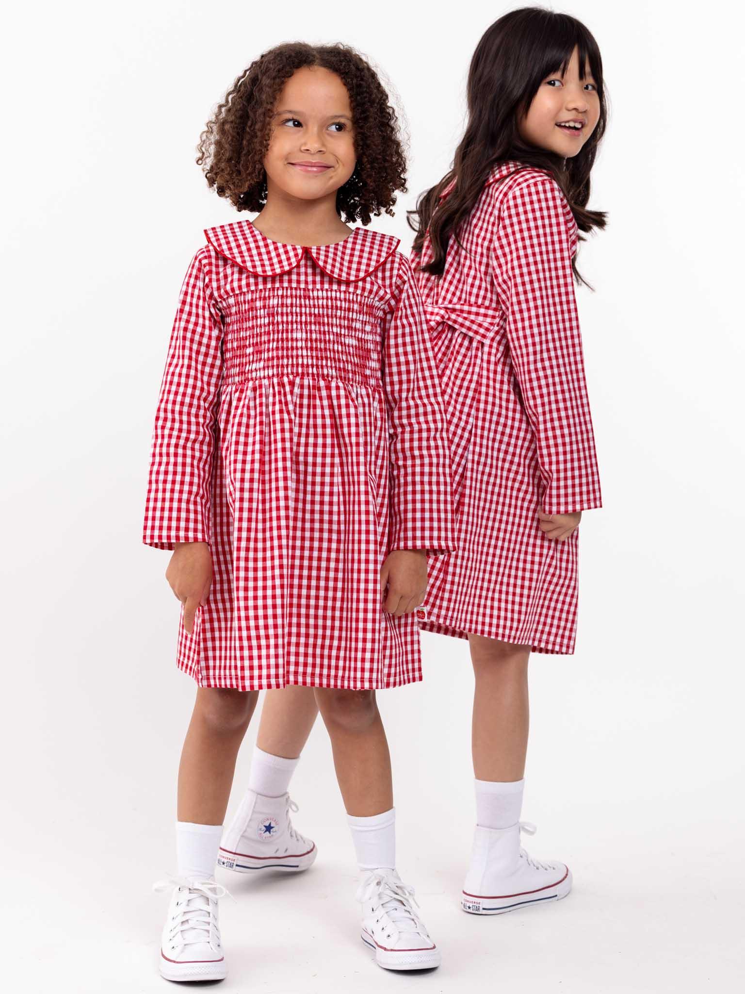 Red gingham dress