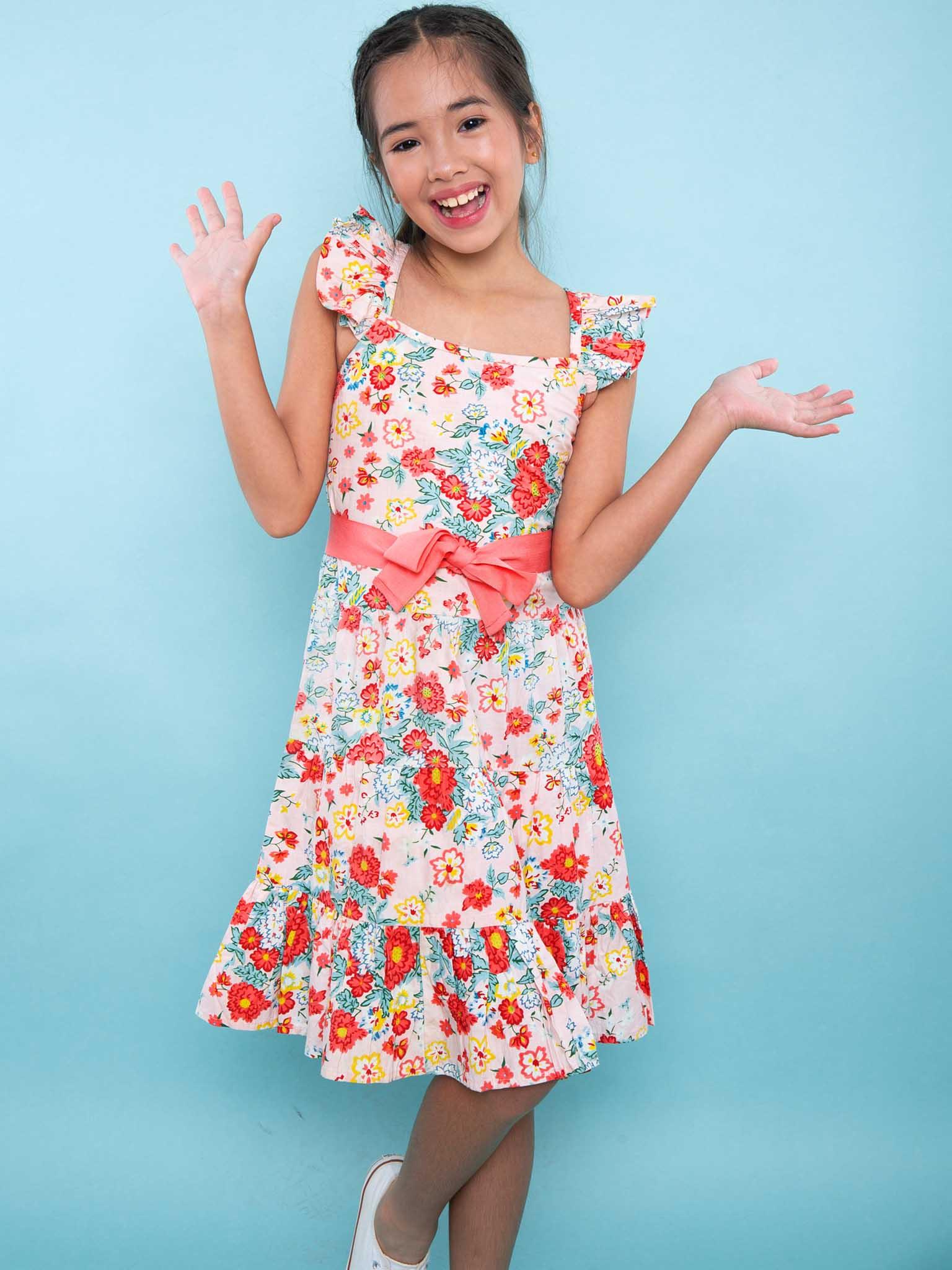 Pink flower dress