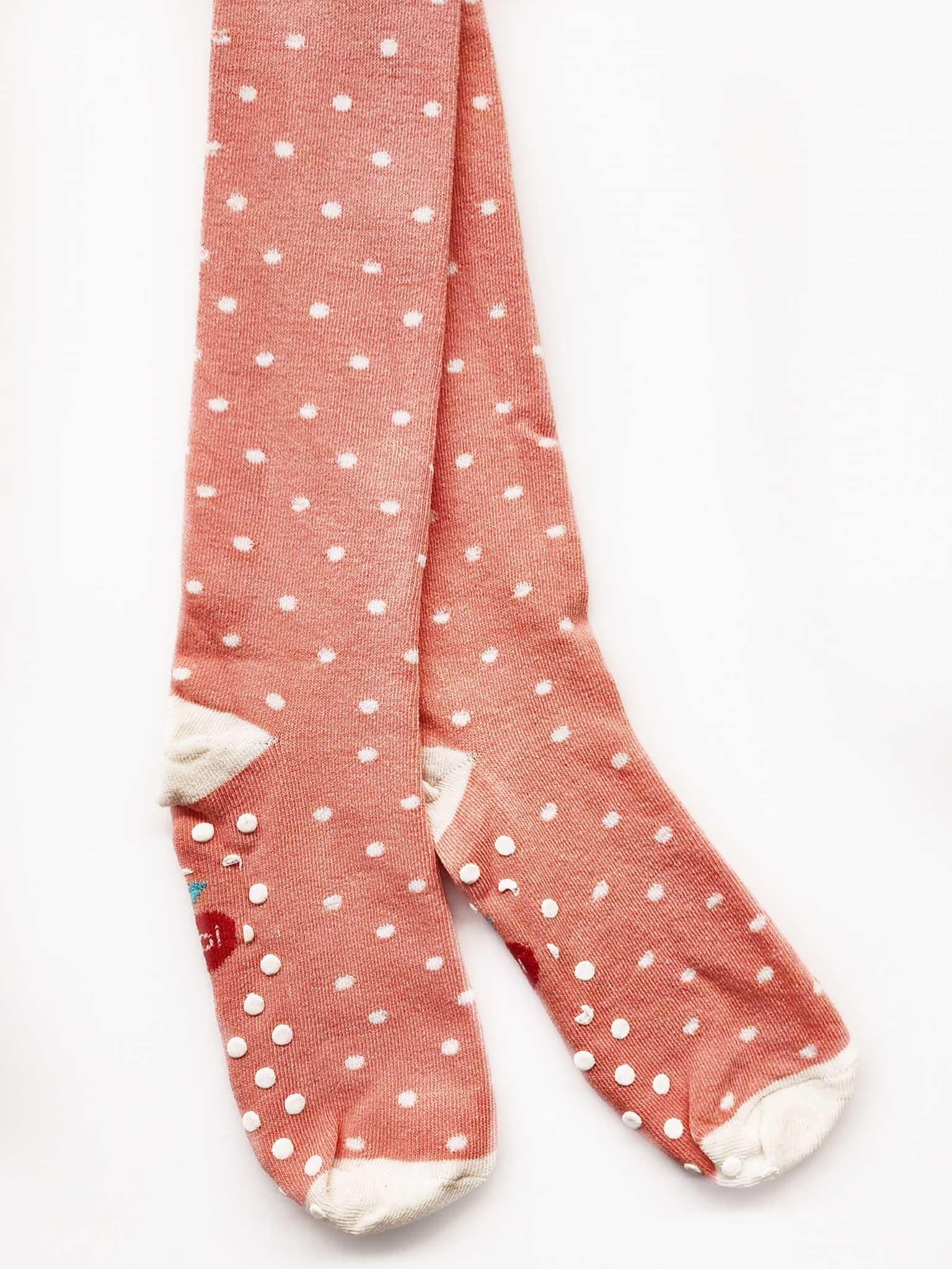 Cheeky Pink Dotty Tights - Oobi