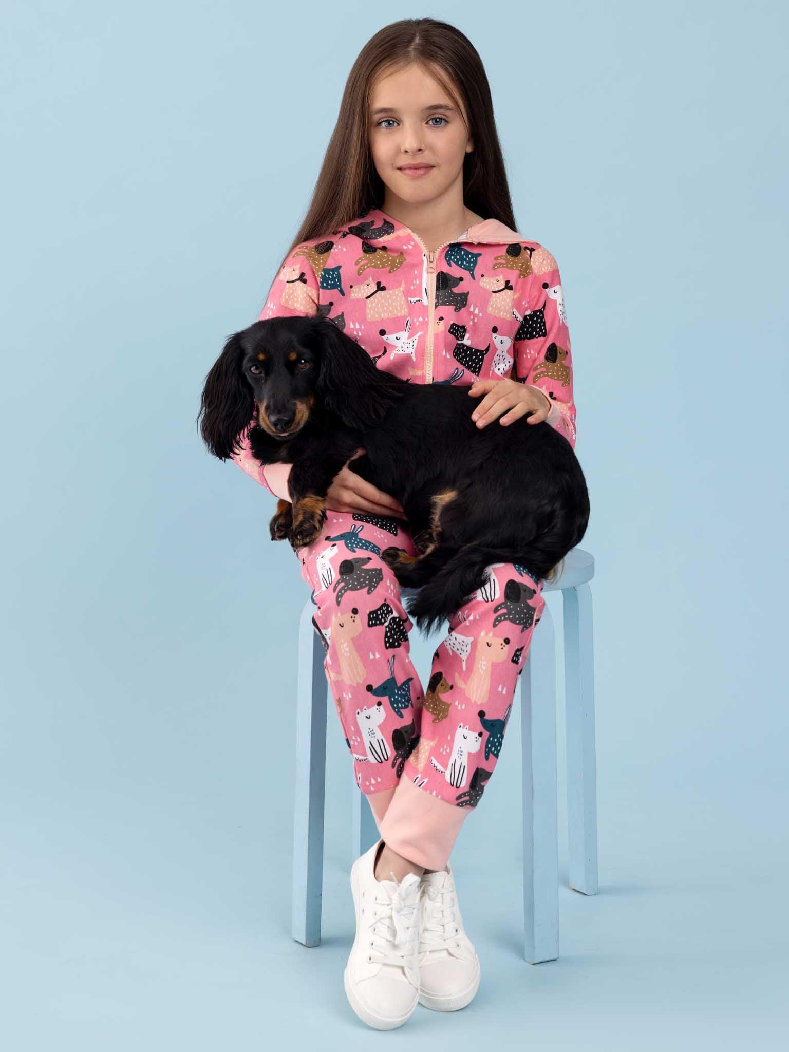 Slouchy Pink Doggo Pants - Oobi