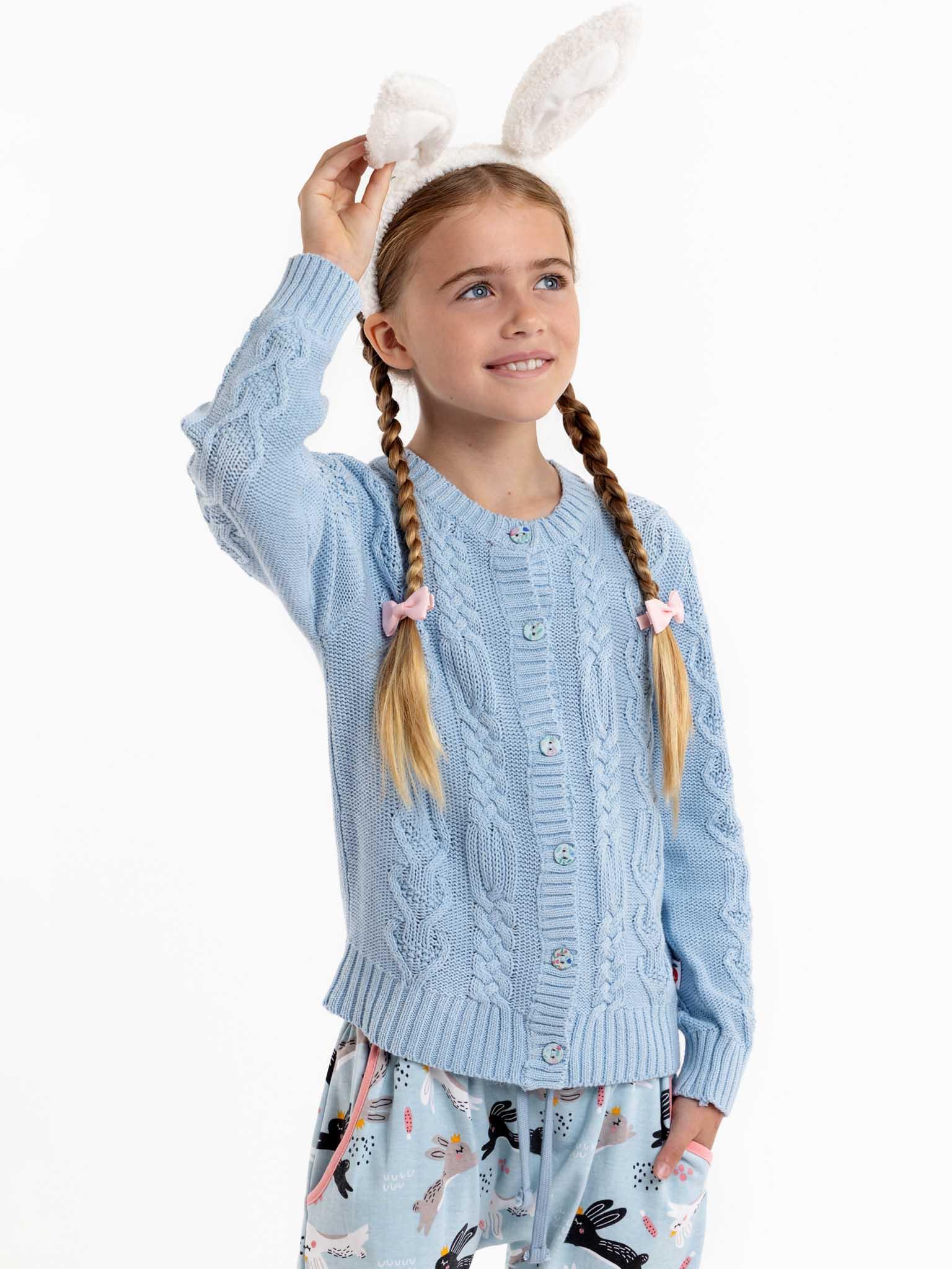 Willow Sky Blue Cotton Cardigan - Oobi