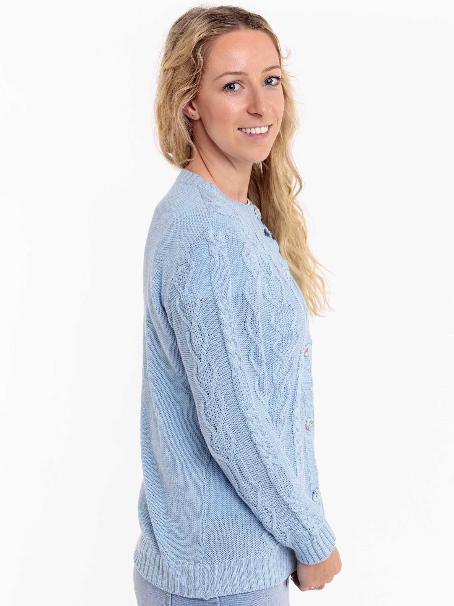 Women's Willow Cotton Cardigan Sky Blue - Oobi