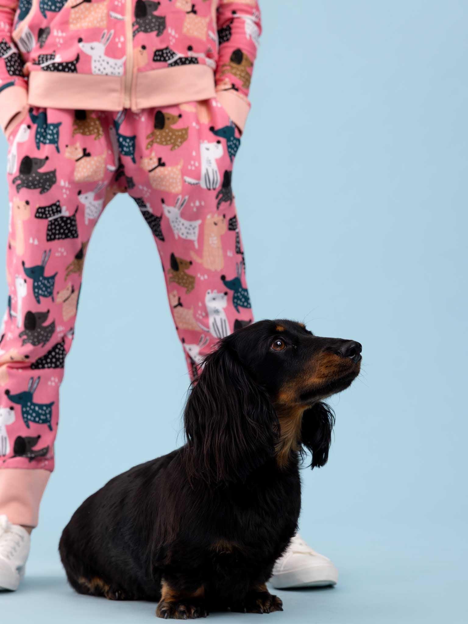 Slouchy Pink Doggo Pants - Oobi